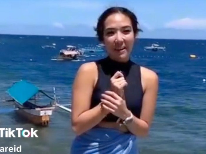 Gisel Gisel usai diving.