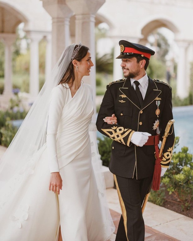 Rajwa Al Saif dan Pangeran Hussein/ Foto: Royal Hashemite Court Rajwa Al Saif dan Pangeran Hussein menikah