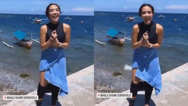 Momen Celana Gisel Melorot saat Wawancara, Bikin Salfok Netizen