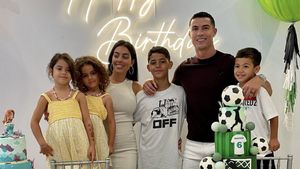 Gaya Georgina Rodriguez di Ultah Anak Kembarnya, Masih Akur dengan Ronaldo