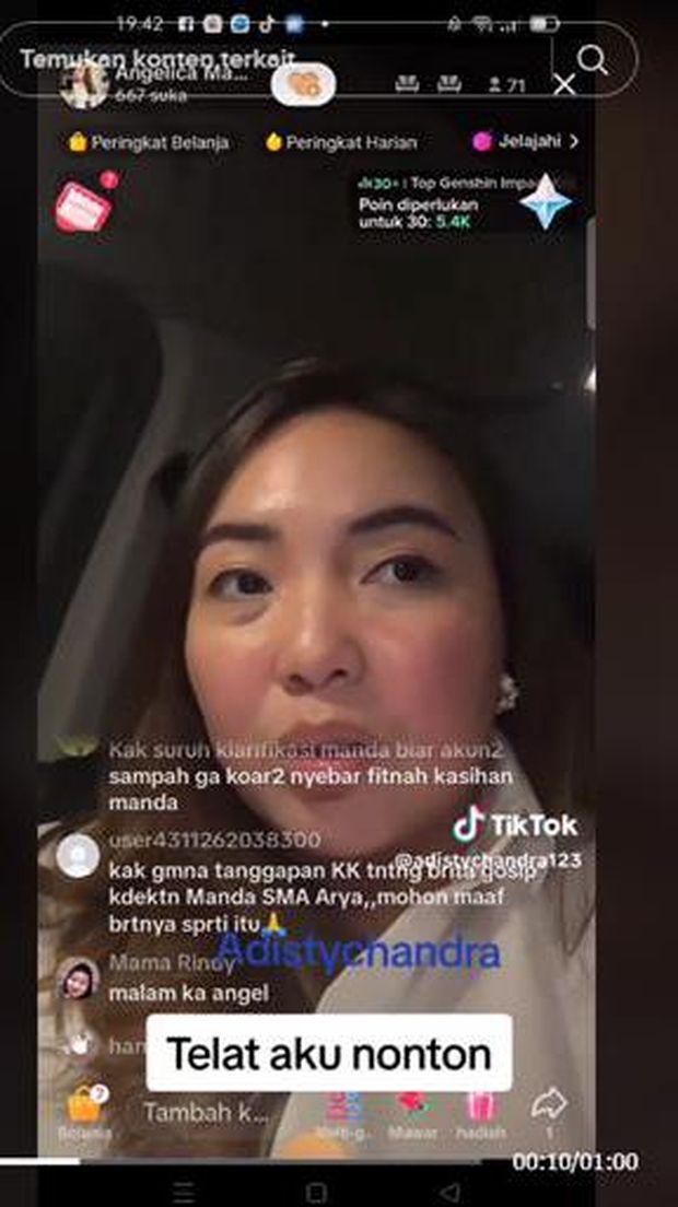 Siaran langsung kakak Amanda Manopo