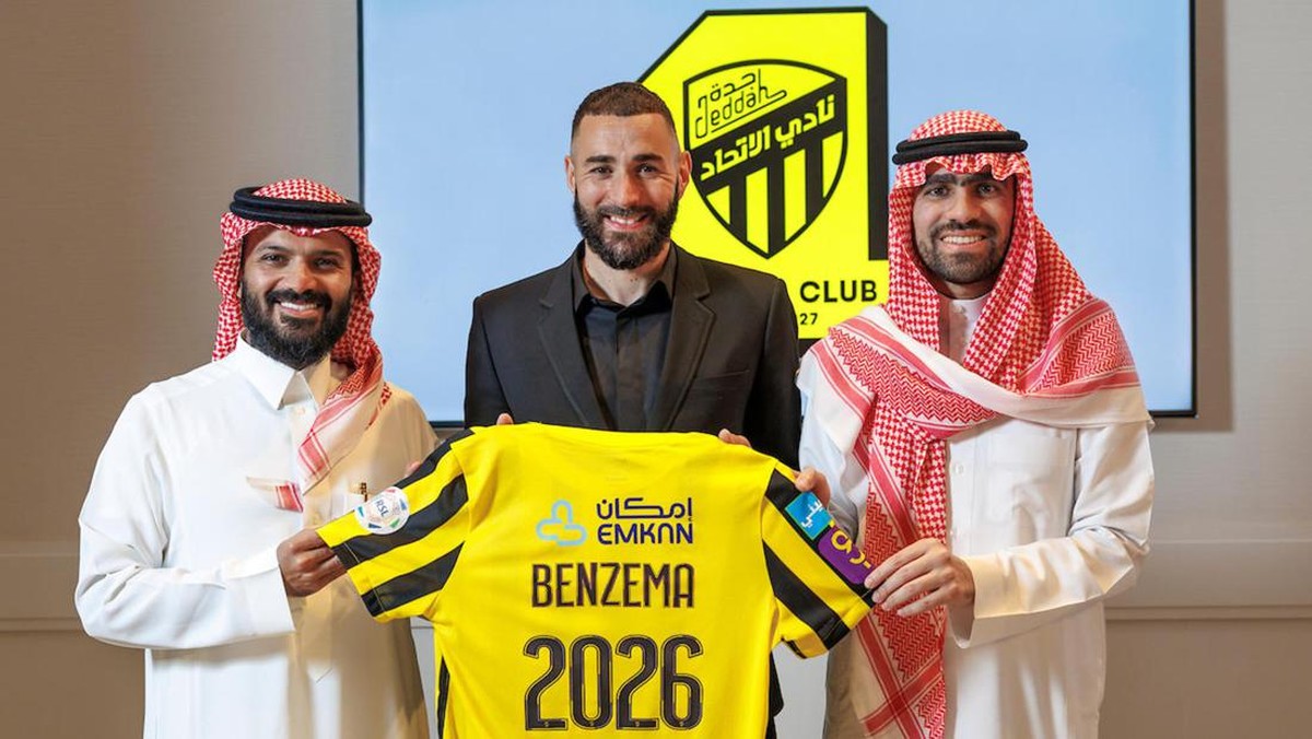 Karim Benzema bergabung ke Al Ittihad. (Foto: Twitter @ittihad_en)