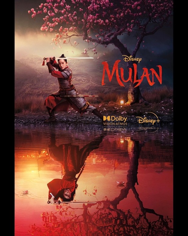 Potret poster film Mulan.