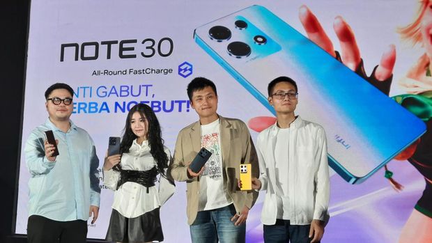 Infinix meluncurkan Infinix Note 30 dan Infinix Note 30 Pro ke pasar Indonesia hari ini, Kamis (8/6/2023). (CNBC Indonesia/Intan Rakhmayanti Dewi)