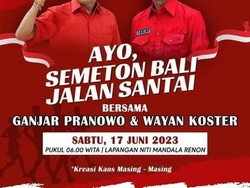 Ganjar Gandeng Koster Ajak Warga Bali Jalan Sehat