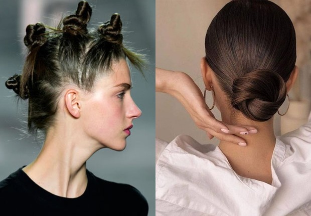 Cepol mini dan low buns untuk mendapatkan rambut wavy/Foto: seema.com dan howtowearfashion.com Cepol mini dan low buns untuk mendapatkan rambut wavy/Foto: seema.com dan howtowearfashion.com