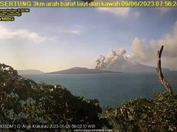 Anak Krakatau Erupsi, Tinggi Kolom Abu Capai 800 Meter