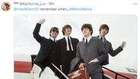 Bergabungnya Messi ke Inter Milan diyakini bakal mengguncang Amerika Serikat, sama seperti saat The Beatles menginvansi Negeri Paman Sam tahun 1964. (Foto: Twitter)