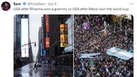 Meme Messi Gabung Inter Miami, Adu Popularitas dengan Rihanna!