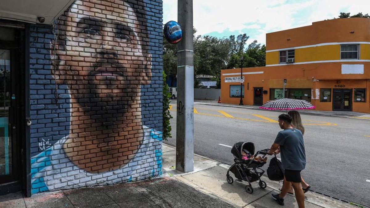 Mural Lionel Messi di Miami. (Foto: Giorgio Viera/AFP/Getty Images)