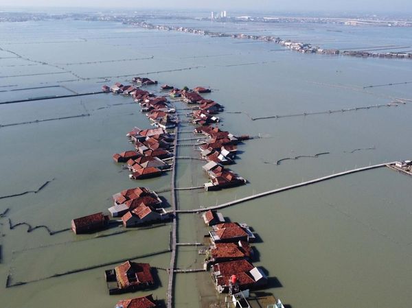 Potret Desa Timbulsloko di Demak yang Tenggelam Akibat Air Laut Pasang
