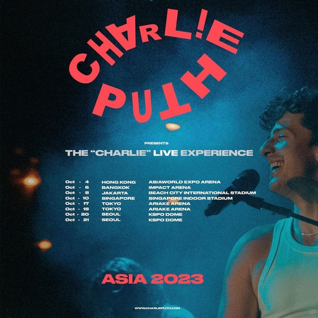 Potret yang menampilkan konser tur dunia Charlie Puth di kawasan Asia.