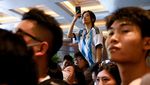 Messi dan Timnas Argentina Disambut Meriah Saat Tiba di China