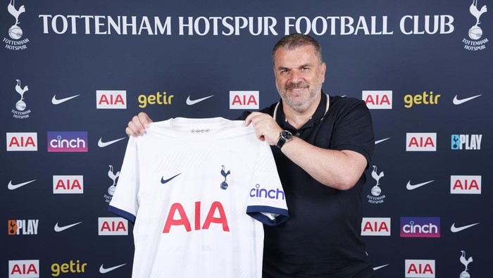 ENFIELD, ENGLAND - JUNE 09: New Tottenham Hotspur manager Ange Postecoglou poses for a photo at Tottenham Hotspur Training Centre on June 09, 2023 in Enfield, England. (Photo by Tottenham Hotspur FC/Tottenham Hotspur FC via Getty Images)