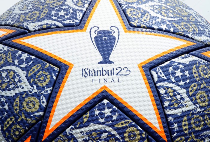 A giant football in a fan festival area in Istanbul ahead of Saturdays UEFA Champions League Final between Manchester City and Inter Milan. Picture date: Thursday June 8, 2023. (Photo by Nick Potts/PA Images via Getty Images)