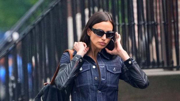 NEW YORK, NEW YORK - JUNE 08: Irina Shayk out and about on June 08, 2023 in New York City. (Photo by Gotham/GC Images)