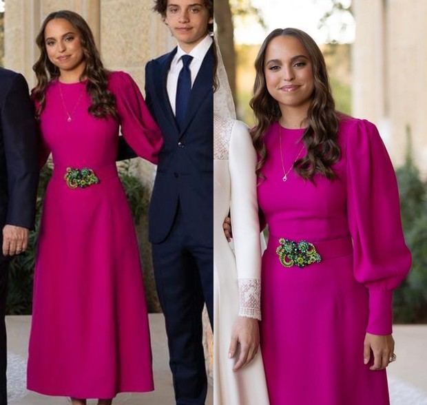 Penampilan Putri Salma dengan Dress Fuschia