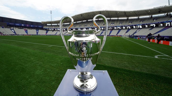 A general view of the UEFA Champions League Trophy on display at the Ataturk Olympic Stadium, Istanbul, ahead of Saturdays UEFA Champions League Final between Manchester City and Inter Milan. Picture date: Friday June 9, 2023. (Photo by Nick Potts/PA Images via Getty Images)