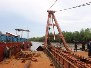 Belum Berizin, KKP Hentikan Sementara Pengerukan Muara Sungai Tulang Bawang