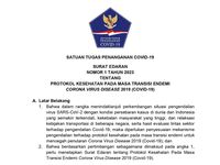 Berita Dan Informasi Surat Edaran Satgas Covid No 1 Tahun 2023 Terkini ...