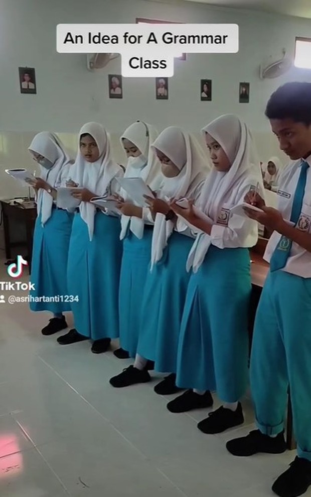 Foto: tiktok.com/A5rihartanti Kesan murid Asri Hartanti