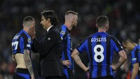 Inter Milan menapaki final Liga Champions pada 11 Juni 2023 kontra Manchester City. Sayangnya, Inter kalah 0-1 (AP)