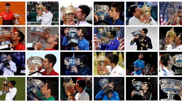 Pose Djokovic dengan 23 Trofi Grand Slam