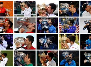 Pose Djokovic dengan 23 Trofi Grand Slam