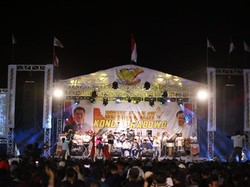 Sapa Relawan di Trowulan Jatim, Prabowo Bertekad Jaga Sumber Daya Alam RI