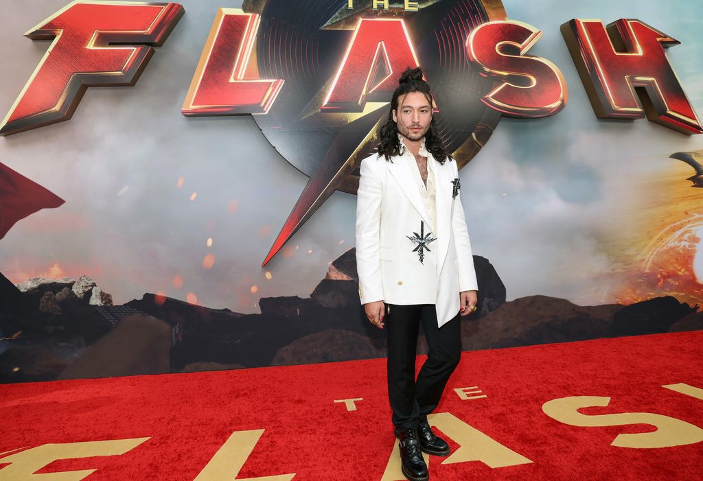 HOLLYWOOD, CALIFORNIA - JUNE 12: Ezra Miller attends the Los Angeles premiere of Warner Bros. 