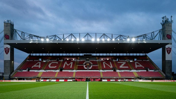 MONZA, ITALY - FEBRUARY 06: A general view of the stadium prior to kick-off in the Serie A match between AC Monza and UC Sampdoria at Stadio Brianteo on February 6, 2023 in Monza, Italy. (Photo by Simone Arveda/Getty Images)