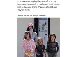 Megan Fox Marah Dituduh Paksa 3 Anak Lelakinya Pakai Baju Perempuan
