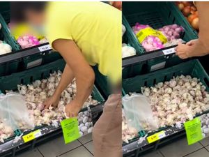 Duh! Emak-emak Diomeli Netizen Gegara Kupas Bawang Putih di Supermarket