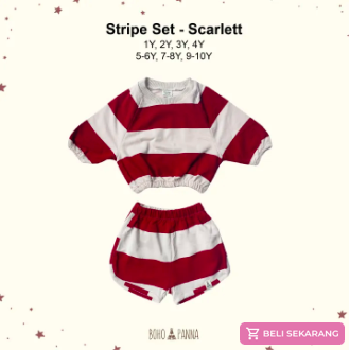 Bohopana Stripe Set Baju Anak Perempuan