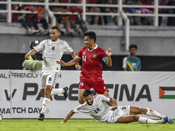 Momen Indonesia vs Palestina di FIFA Machday