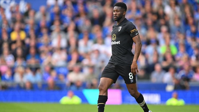 LIVERPOOL, ENGLAND - MAY 28: Jefferson Lerma of AFC Bournemouth on the ball during the Premier League match between Everton FC and AFC Bournemouth at Goodison Park on May 28, 2023 in Liverpool, United Kingdom. (Photo by Will Palmer/Sportsphoto/Allstar Via Getty Images)