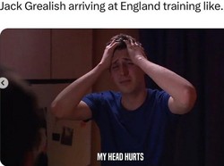 Semoga Grealish nggak sakit kepala saat latihan bersama Timnas Inggris nanti (Internet)