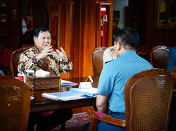 Menhan Prabowo dan KSAL Bahas Kebutuhan TNI AL