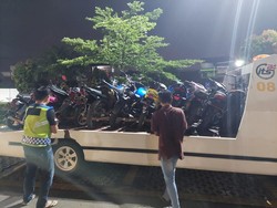 Ratusan Motor Berknalpot Bising Terjaring Razia di Bogor, 24 Pemotor Ditilang