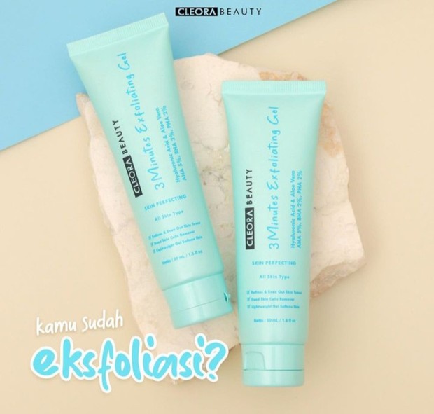 Foto produk eksfoliasi dari cleora beauty.