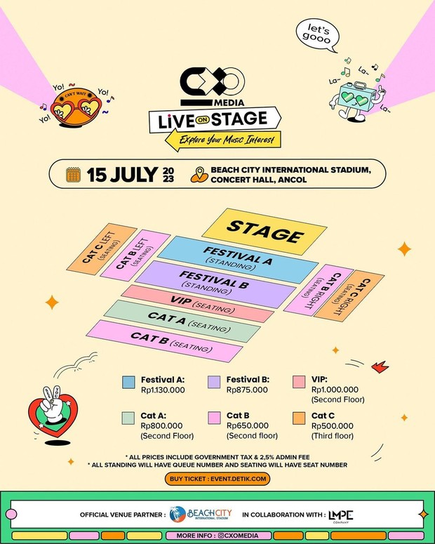 Harga tiket dan seat plan untuk EPIK HIGH/ Foto: instagram.com/cxomedia Harga tiket dan seat plan untuk EPIK HIGH/ Foto: instagram.com/cxomedia