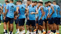 Latihan Timnas Argentina ini digelar menjelang pertandingan persahabatan melawan Timnas Australia.  