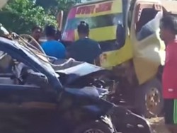 Detik-detik Istri-Anak Balita Anggota TNI Tewas Ditabrak Truk di Kalteng