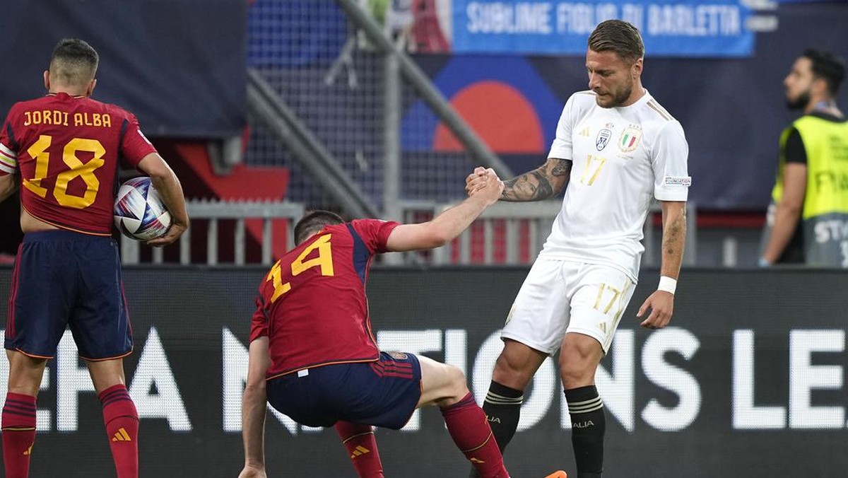 Ciro Immobile merasa Spanyol tak punya banyak peluang (AP/Martin Meissner)