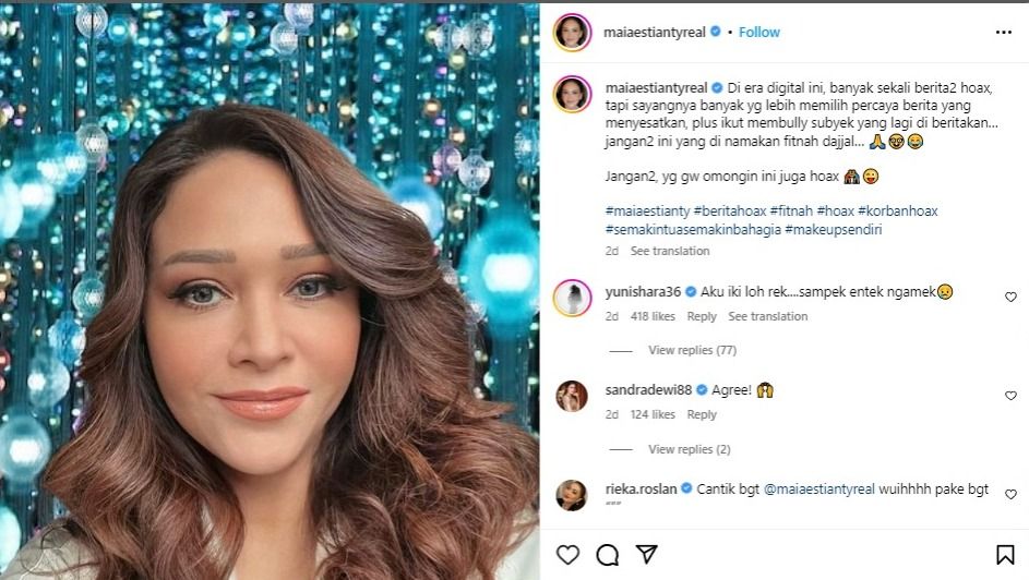 Maia Estianty dan Yuni Shara buka suara terkait fitnah yang menimpa mereka