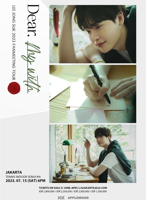 Poster fan meeting Lee Jong Suk di Jakarta/ Foto: / Foto: instagram.com/applewood_official