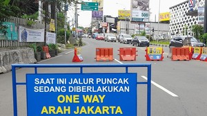 22 Ribu Kendaraan Melintas di Puncak Bogor, One Way Arah Jakarta Diterapkan