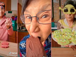 Keren! Berjiwa Muda, Nenek Ini Jadi Kreator Konten Makanan di TikTok