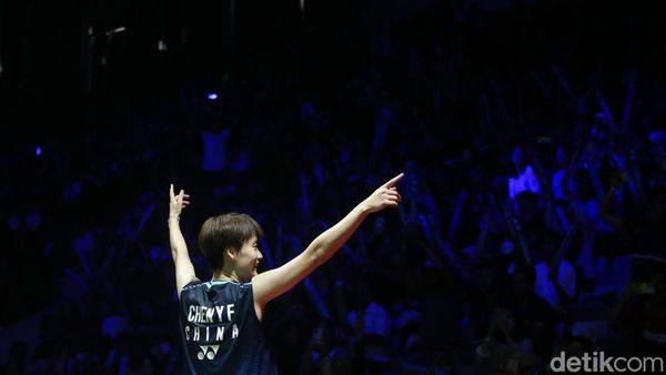 Aksi-aksi Chen Yu Fei Hajar Carolina Marin Berujung Juara Indonesia Open 2023