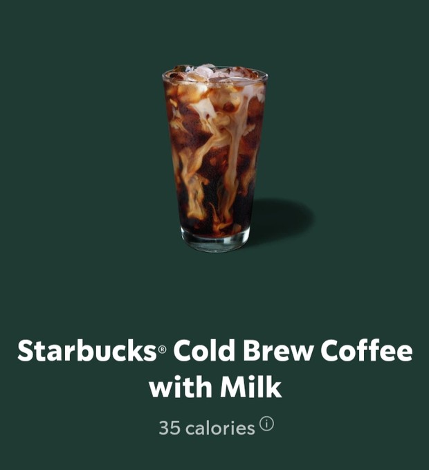 Cold brew with milk/Foto: Starbucks.com Rekomendasi minuman Starbucks rendah kalori